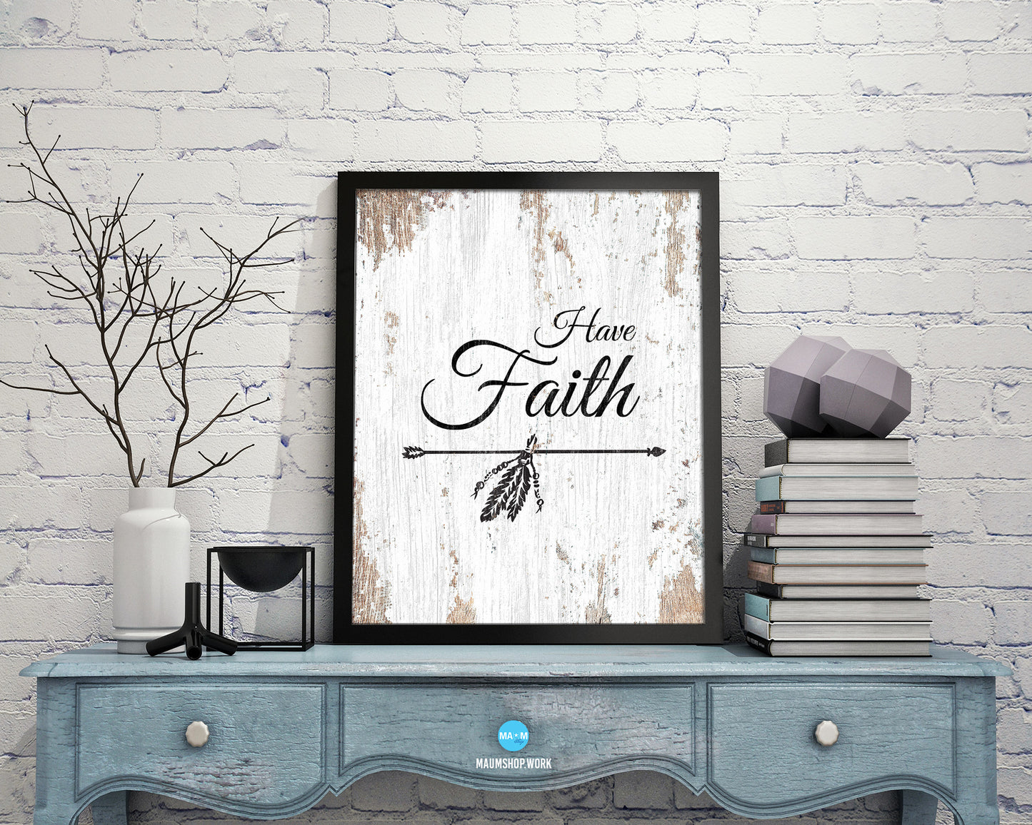 Have Faith Rainbow Pride Peace Right Justice Poster Wood Framed Wall Decor Print Gifts