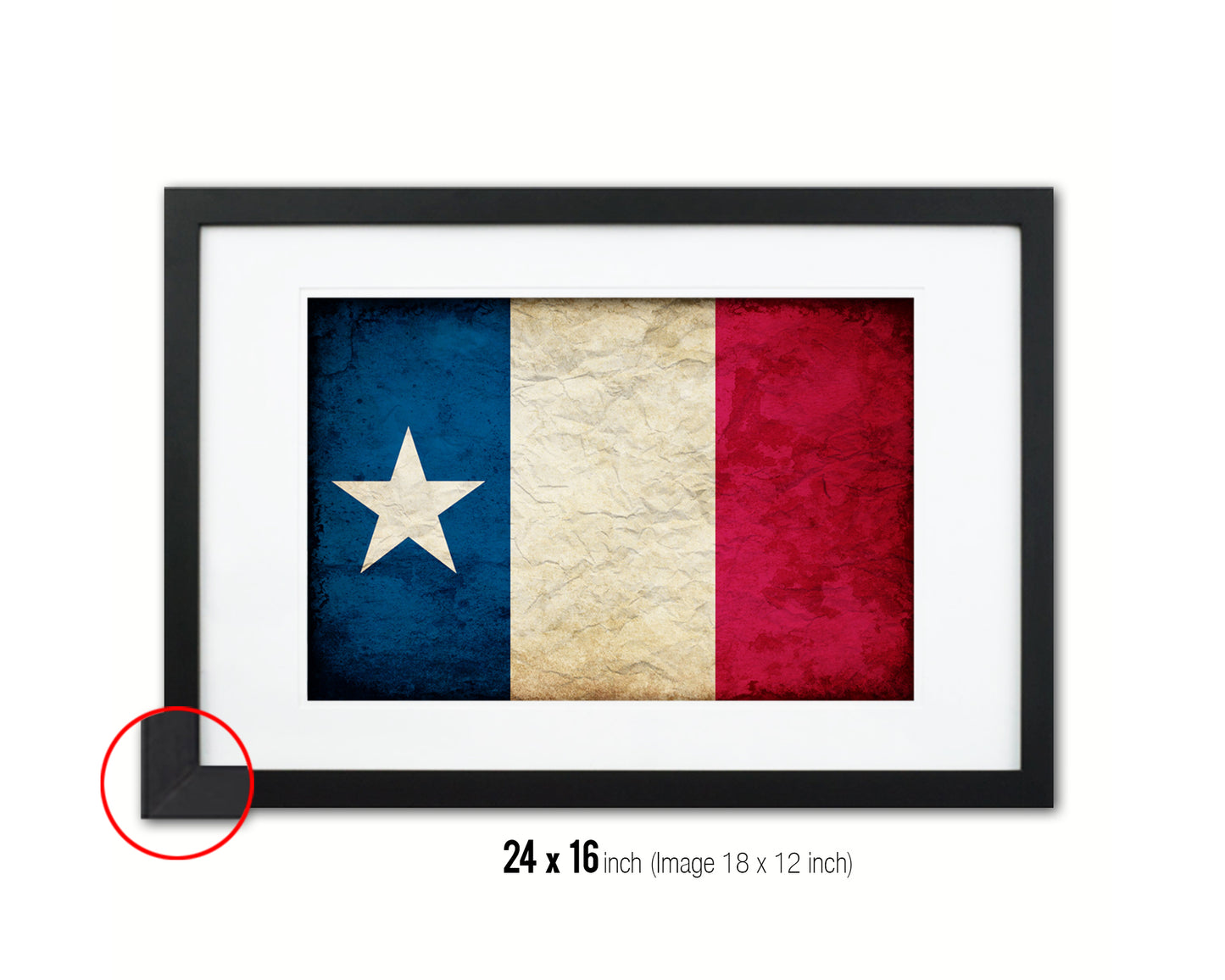 Texas Dodsons Historical Vintage Military Flag Framed Print Sign Decor Wall Art Gifts