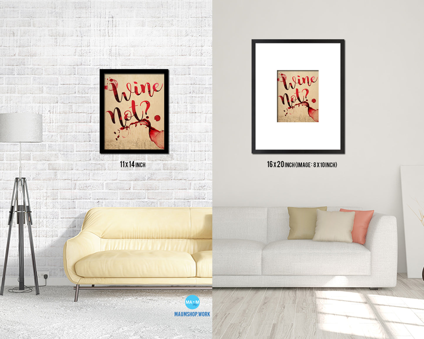 W*n Not Quote Framed Print Wall Decor Art Gifts