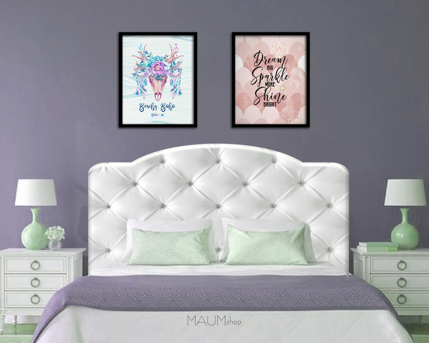 Dream Big Sparkle More Shine Bright Quote Framed Print Wall Decor Art Gifts