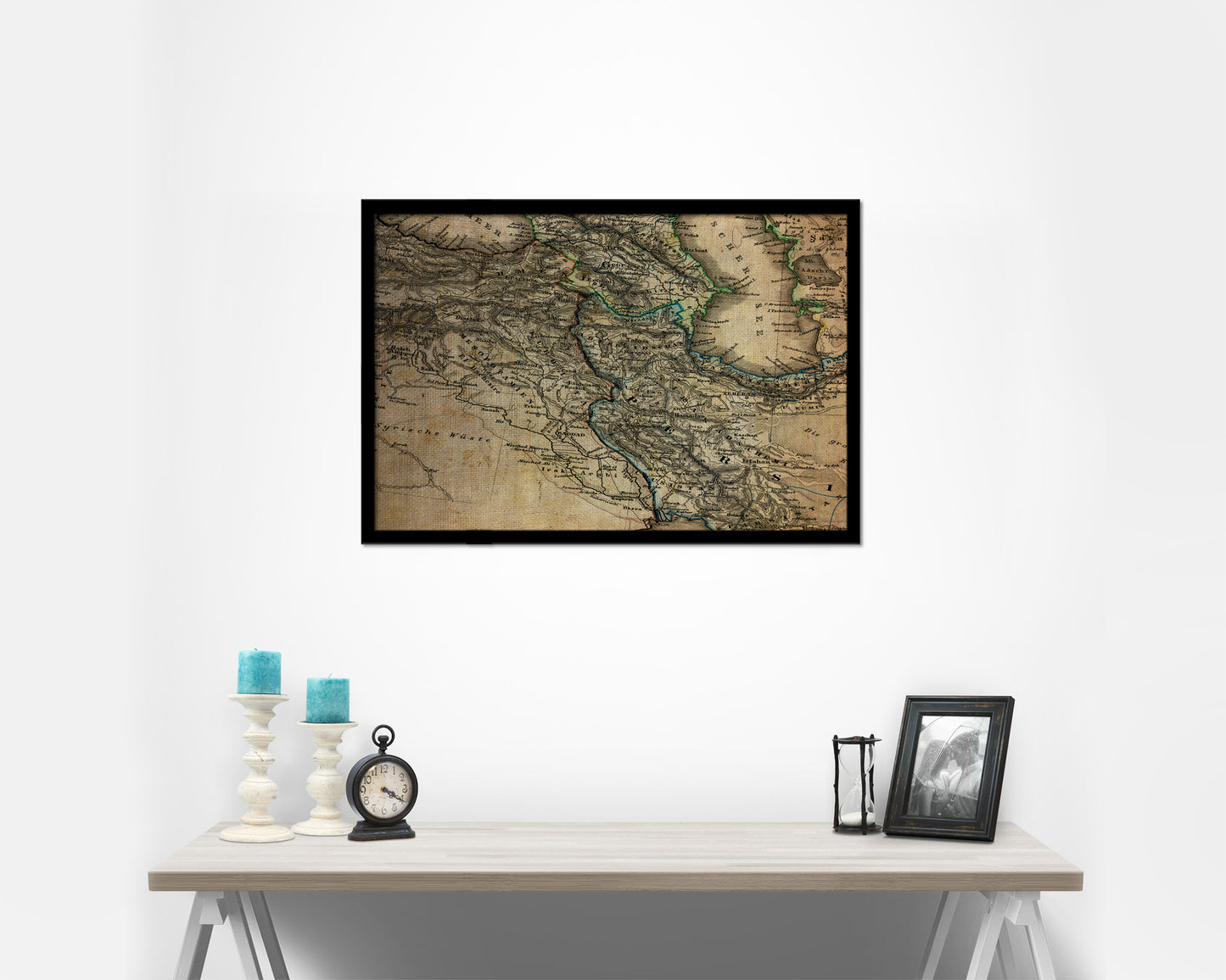 Iraq Vintage Map Framed Print Art Wall Decor Gifts