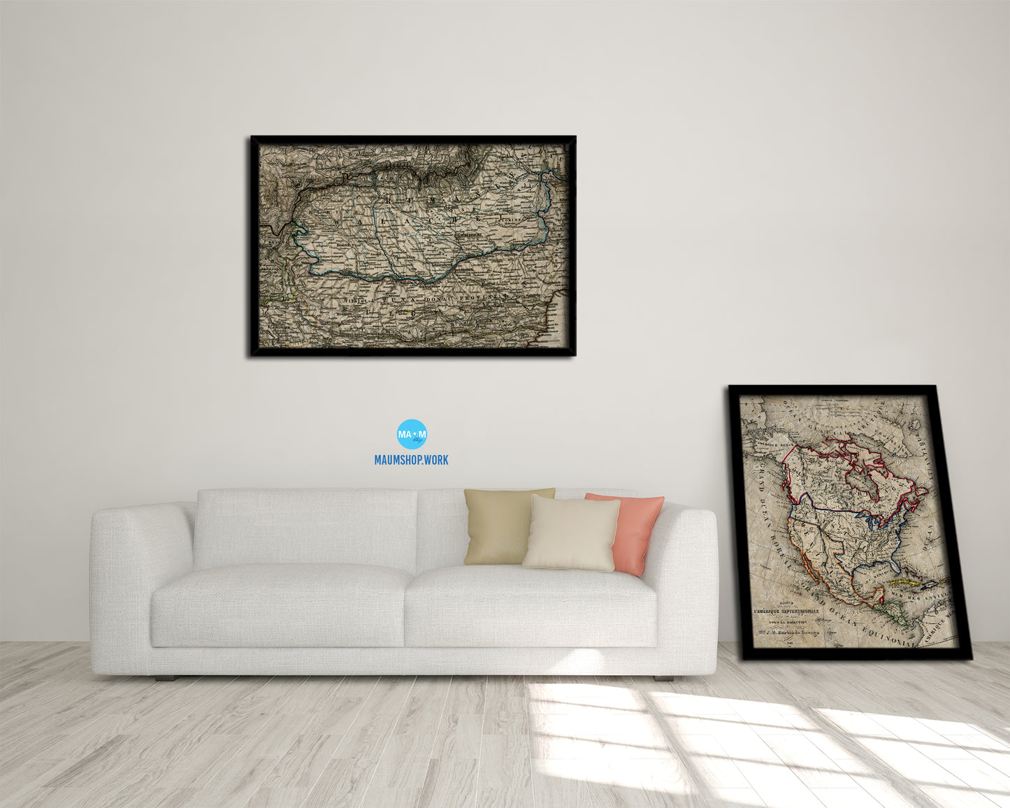 Transylvania Hungary Historical Map Framed Print Art Wall Decor Gifts