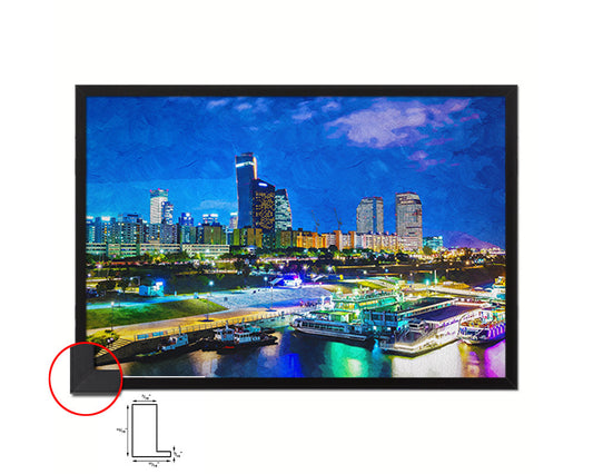 Seuol South Korea Han River Landscape Painting Print Art Frame Home Wall Decor Gifts