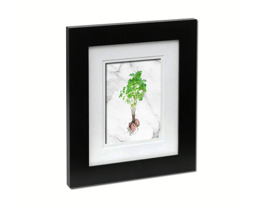 Potato with Tubers Marble Texture Plants Art Wood Framed Print Wall Decor Gifts