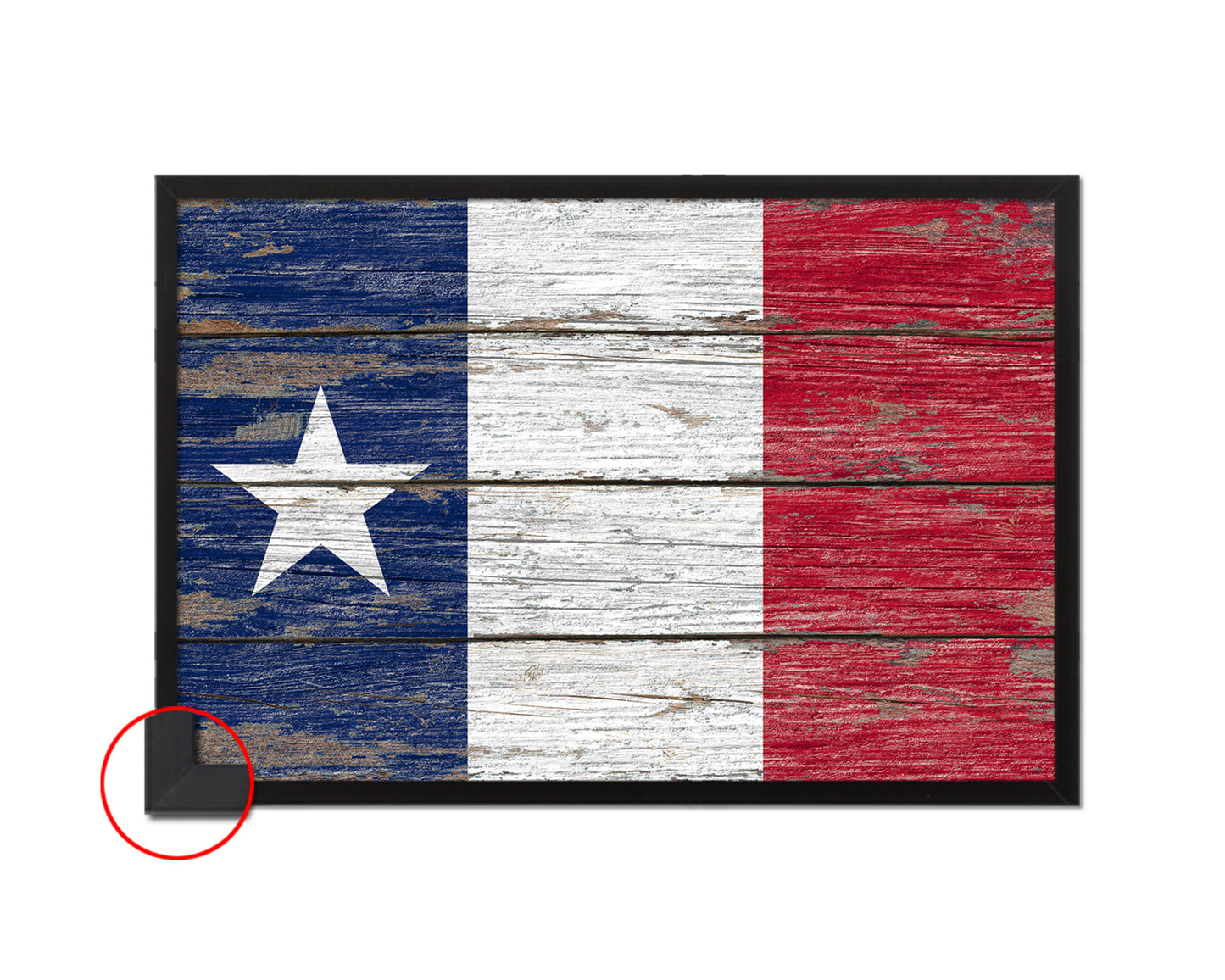 Texas Dodsons Historical Wood Rustic Flag Wood Framed Print Wall Art Decor Gifts