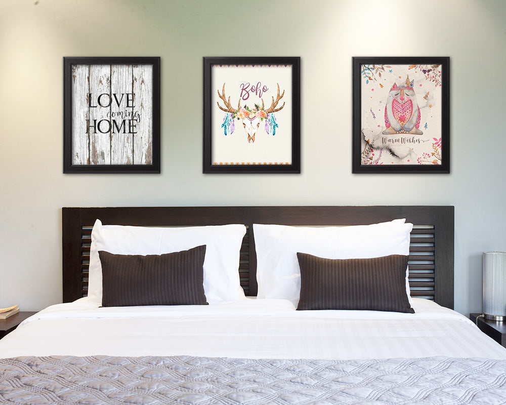 Love coming home Quote Framed Print Home Decor Wall Art Gifts