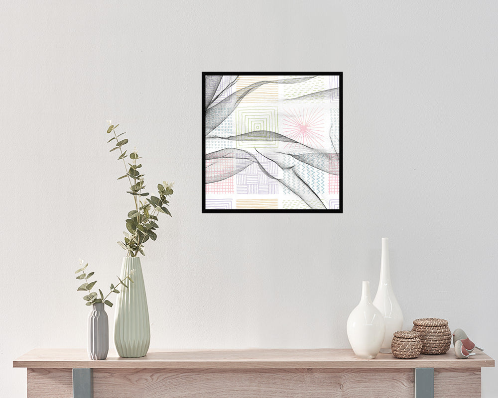 Shape Abstract Artwork Wood Frame Gifts Modern Wall Decor Art Prints