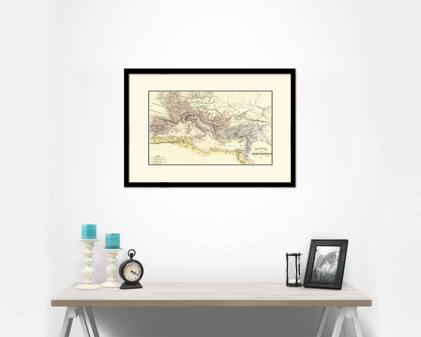 Europe Contantin Empire Old Map Framed Print Art Wall Decor Gifts