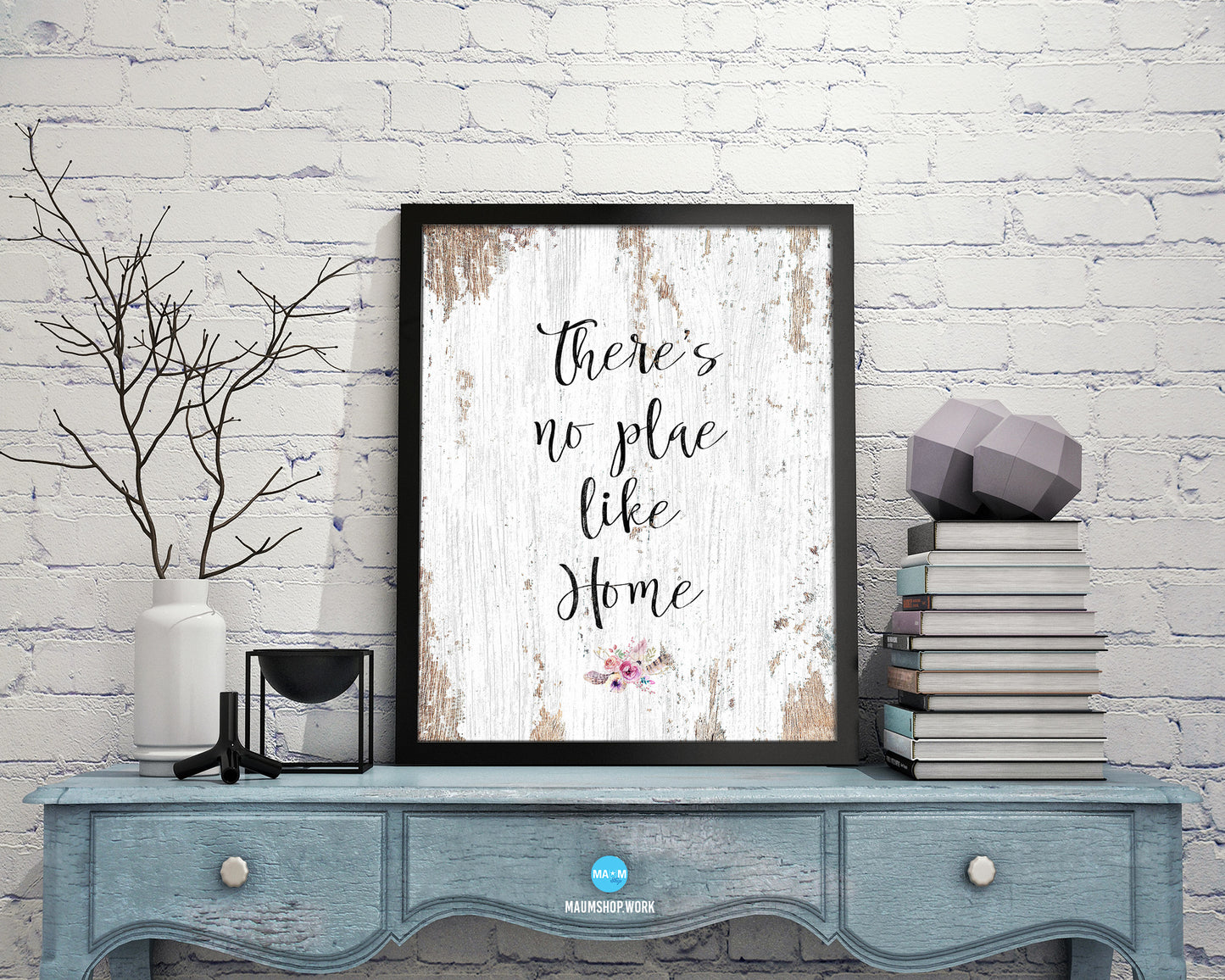 There’s no place like home Rainbow Pride Peace Right Justice Poster Wood Frame Print Art