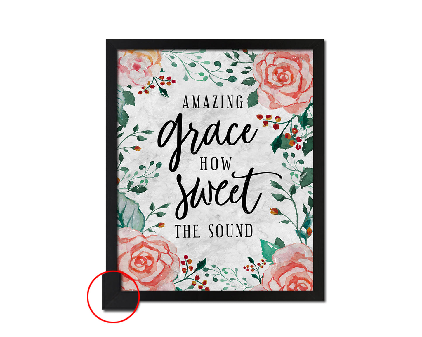 Amazing grace how sweet the sound Bible, Scripture, Verse Framed Print Wall Art Decor Gifts