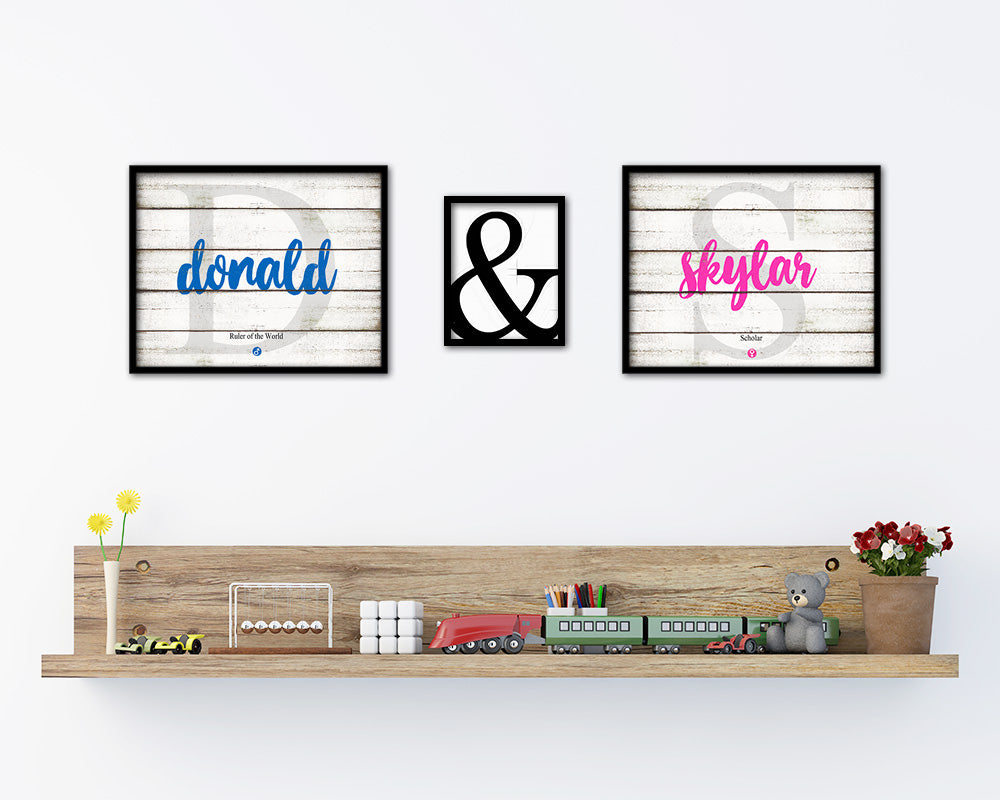 Donald Personalized Biblical Name Plate Art Framed Print Kids Baby Room Wall Decor Gifts