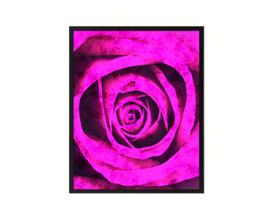 Rose Purple Flower Wood Framed Paper Print Wall Decor Art Gifts