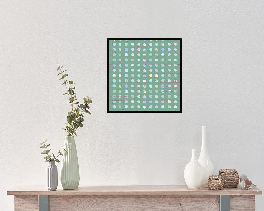 Abstract Green Artwork Wood Frame Gifts Modern Wall Decor Art Prints