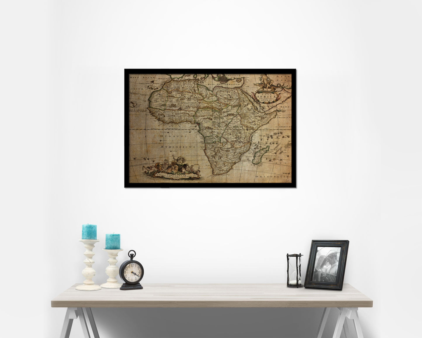 Africa Willem Blaeu Amsterdam 1635 Vintage Map Framed Print Art Wall Decor Gifts