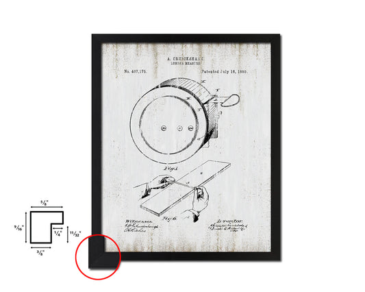 Lumber Measure Tools Vintage Patent Artwork Black Frame Print Gifts