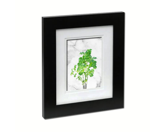 Potato Leaves Marble Texture Plants Art Wood Framed Print Wall Decor Gifts