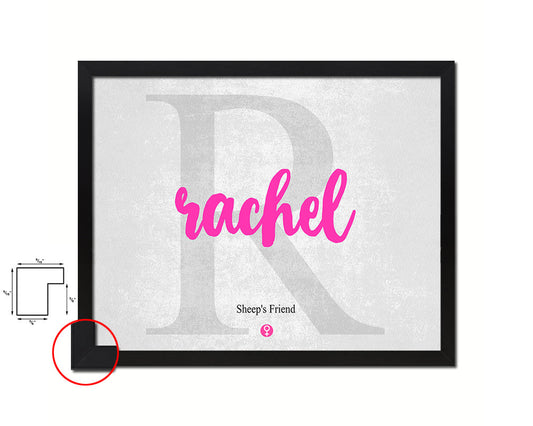 Rachel Personalized Biblical Name Plate Art Framed Print Kids Baby Room Wall Decor Gifts