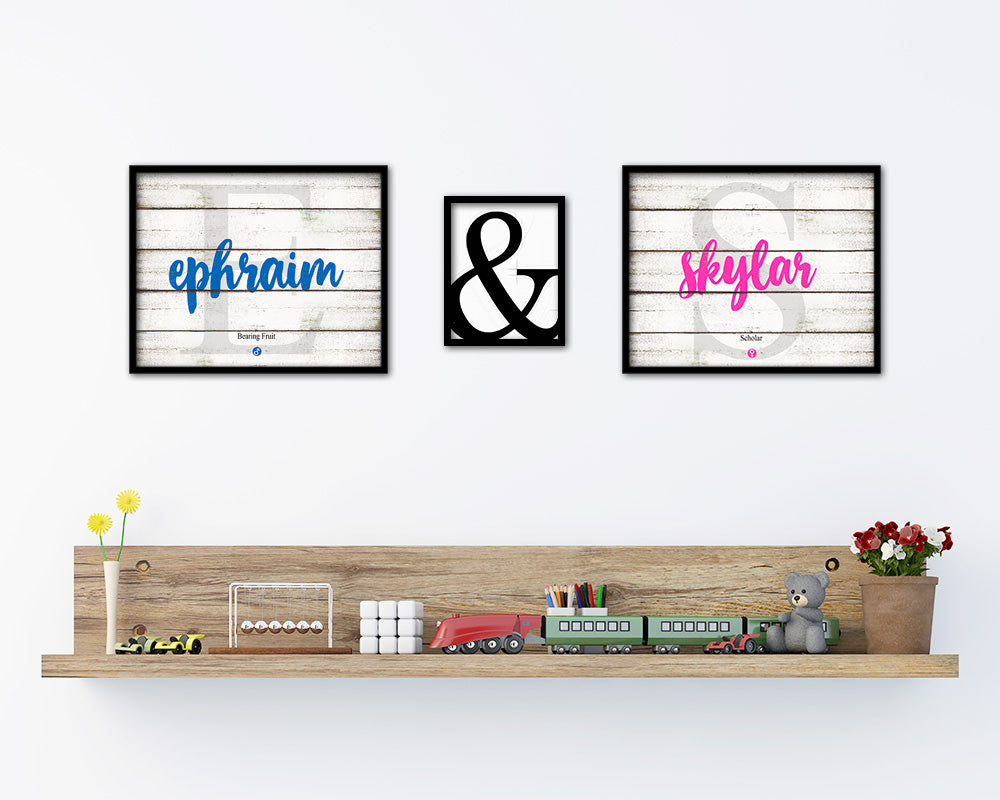 Ephraim Personalized Biblical Name Plate Art Framed Print Kids Baby Room Wall Decor Gifts