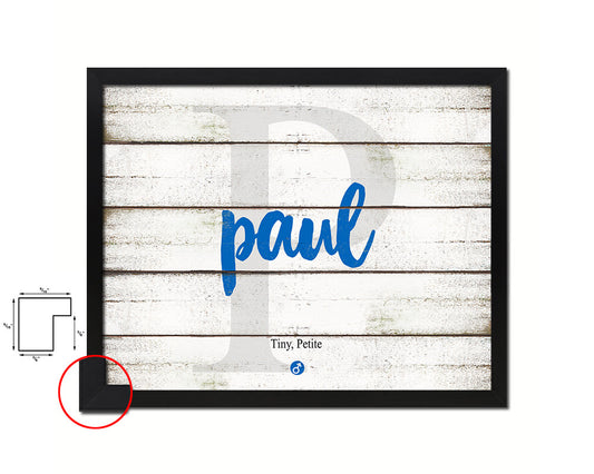 Paul Personalized Biblical Name Plate Art Framed Print Kids Baby Room Wall Decor Gifts