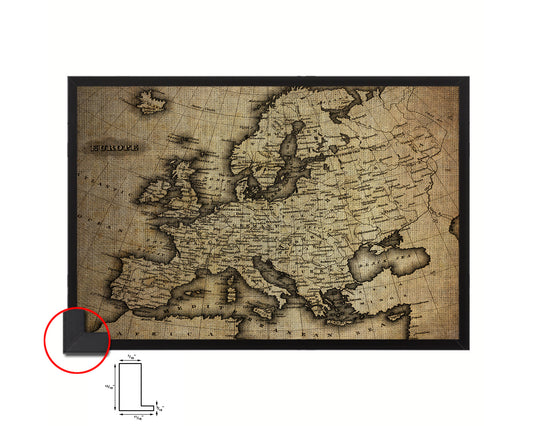 Europe 1799 Vintage Map Framed Print Art Wall Decor Gifts