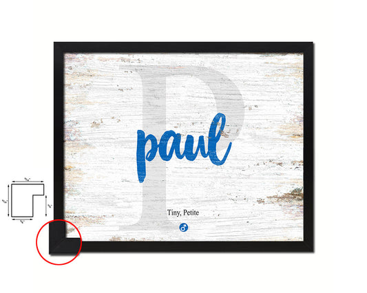 Paul Personalized Biblical Name Plate Art Framed Print Kids Baby Room Wall Decor Gifts