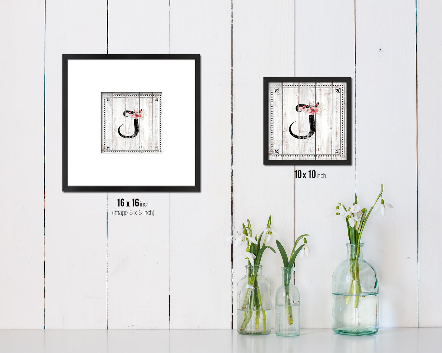 Letters T Custom Monogram Personality Name Sign Framed Prints Wall Art Decor