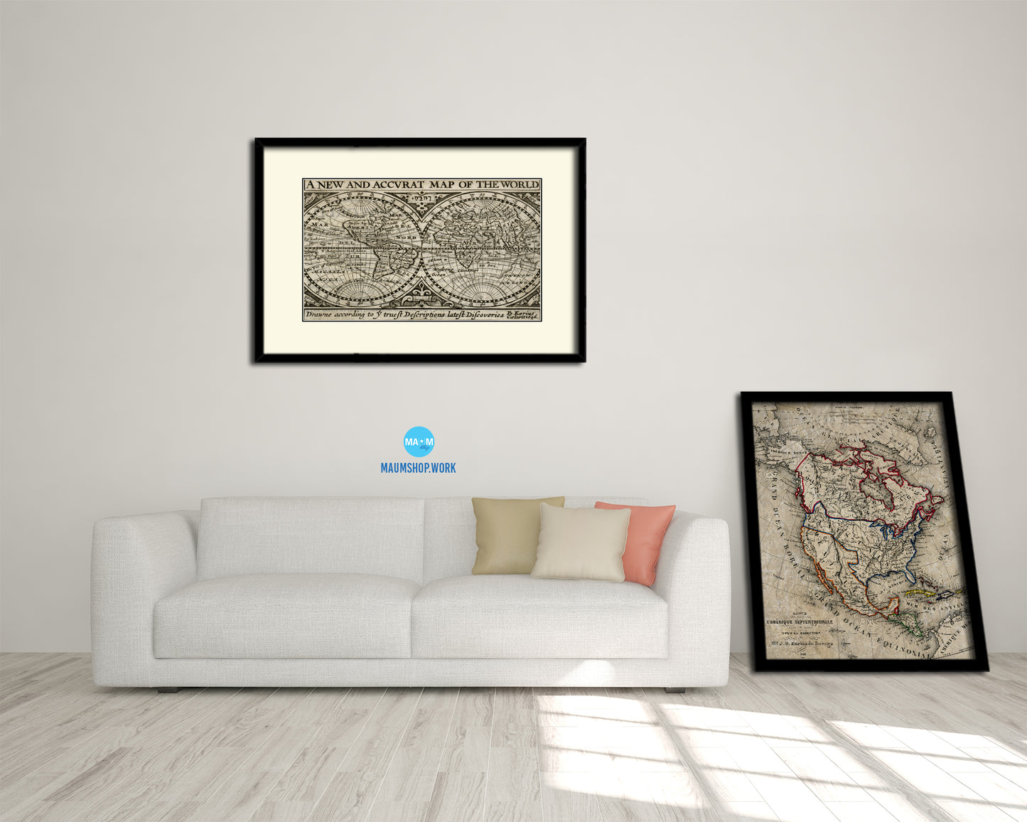 World John Speed 1635 Old Map Framed Print Art Wall Decor Gifts