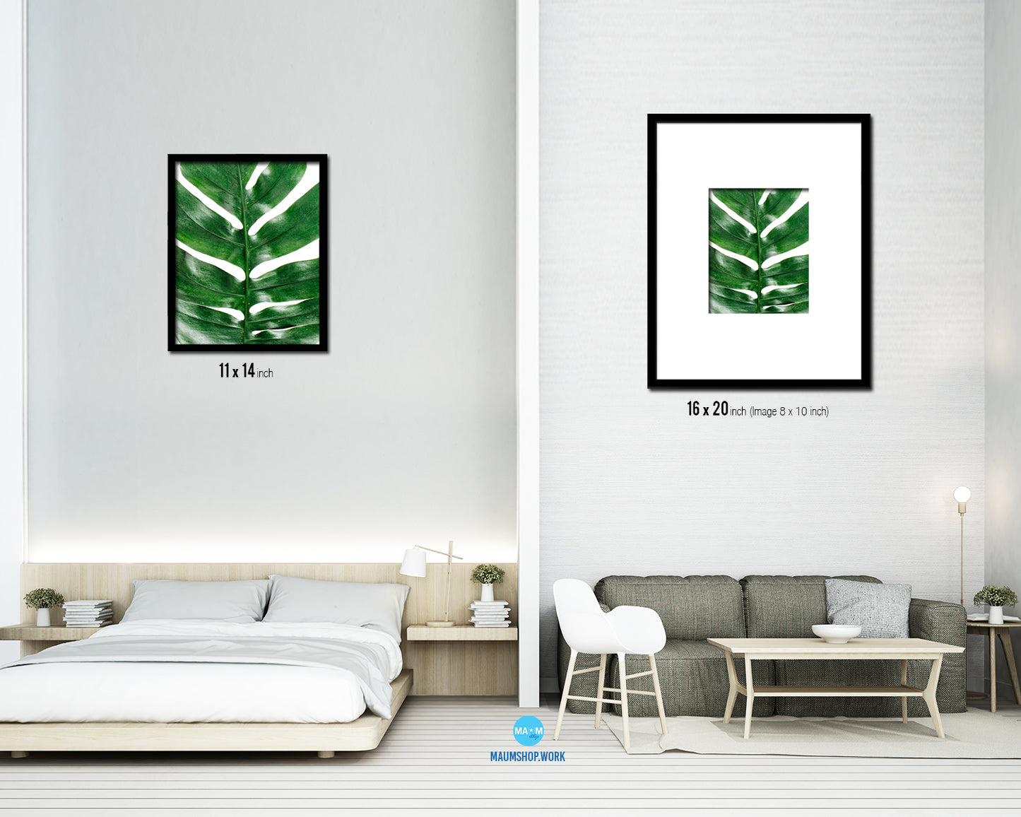 Tropical Palm Tropical Leaf Framed Print Sign Decor Wall Art Gifts