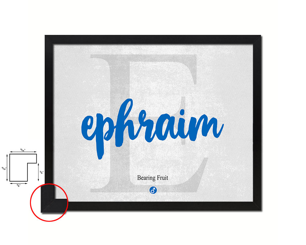 Ephraim Personalized Biblical Name Plate Art Framed Print Kids Baby Room Wall Decor Gifts