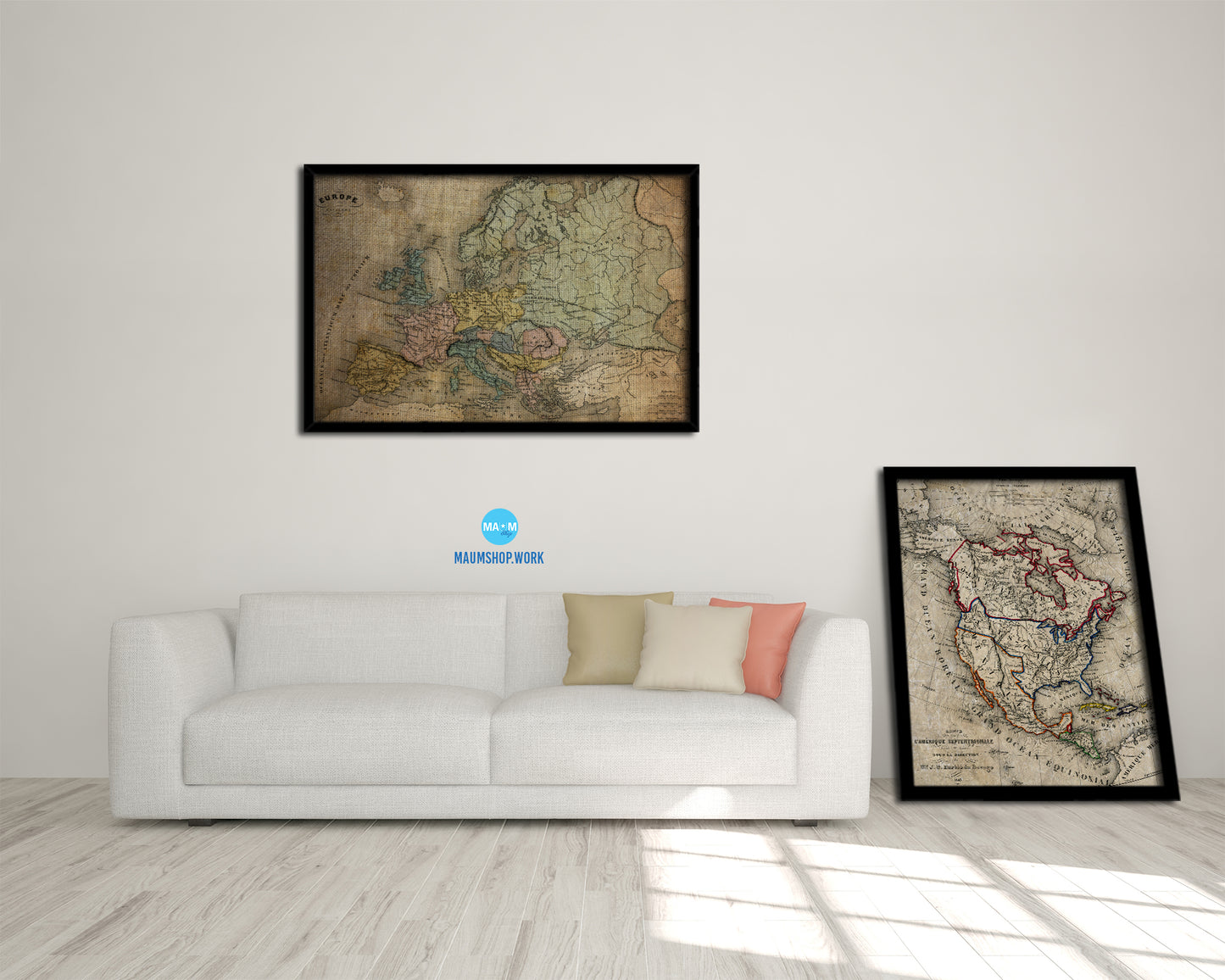 Europe Ancienne Vintage Map Framed Print Art Wall Decor Gifts