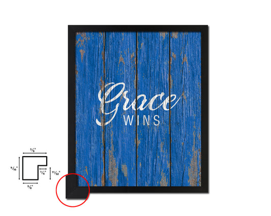 Grace wins Quote Framed Print Home Decor Wall Art Gifts