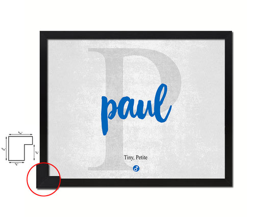 Paul Personalized Biblical Name Plate Art Framed Print Kids Baby Room Wall Decor Gifts