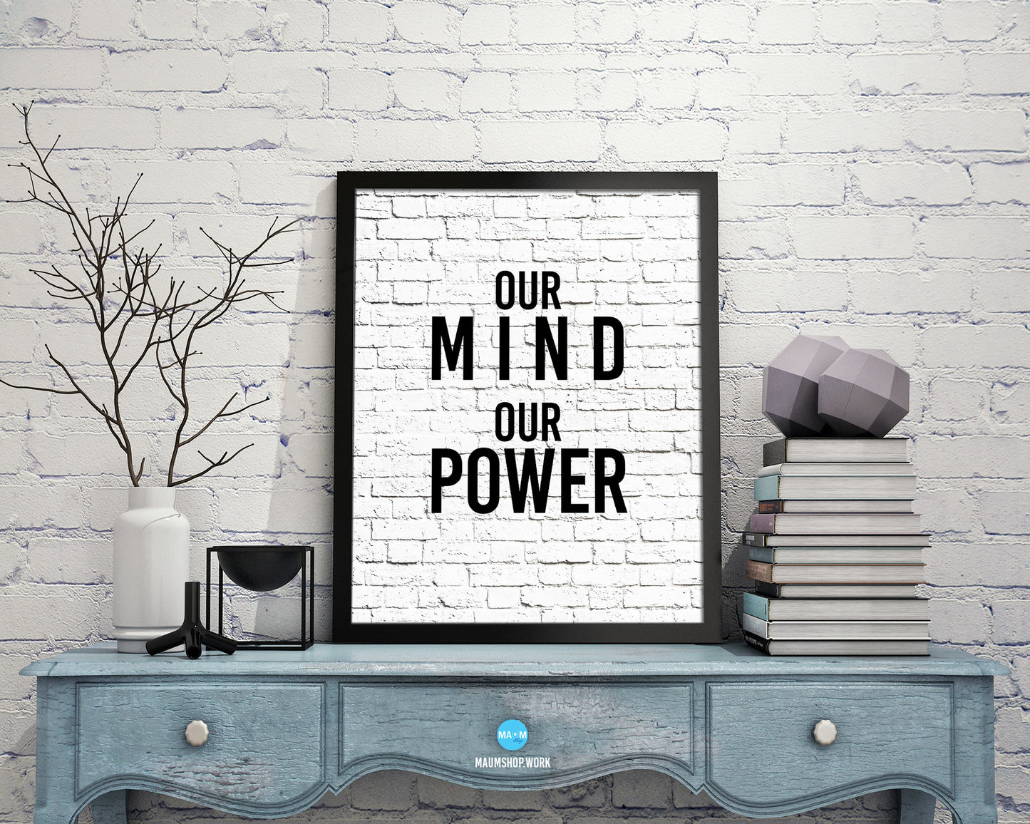 Our Minds Our Power Rainbow Pride Peace Right Justice Poster Wood Framed Wall Decor Print Gifts