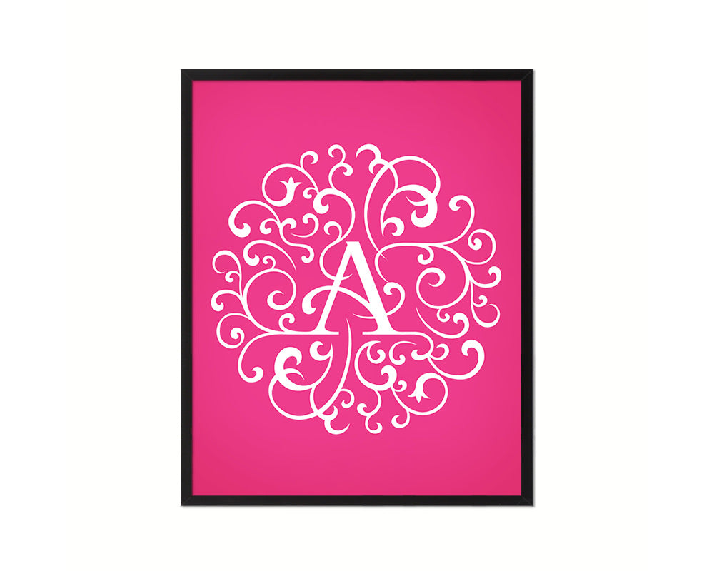 Letter A Mandela Monogram Framed Print Wall Art Decor Gifts