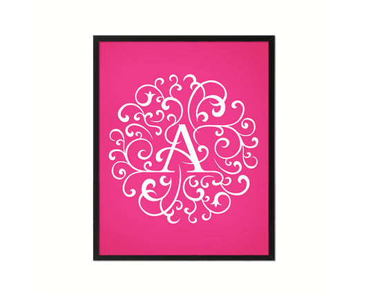 Letter A Mandela Monogram Framed Print Wall Art Decor Gifts