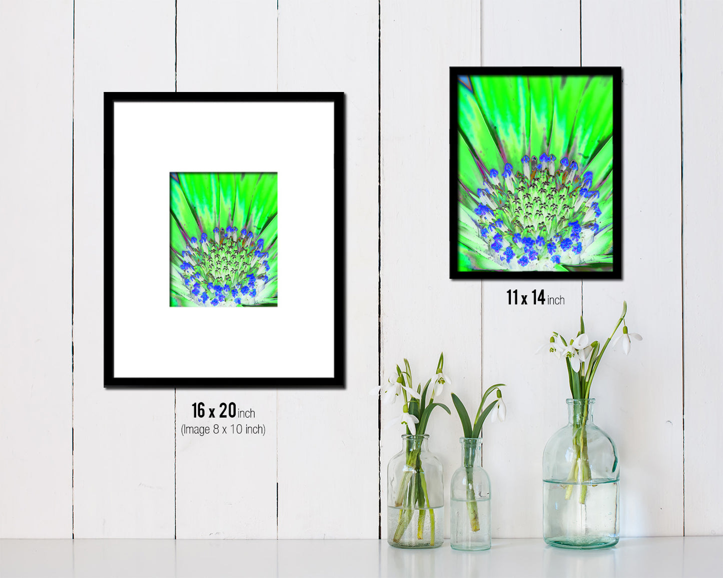 Gazania Green Flower Wood Framed Paper Print Wall Decor Art Gifts