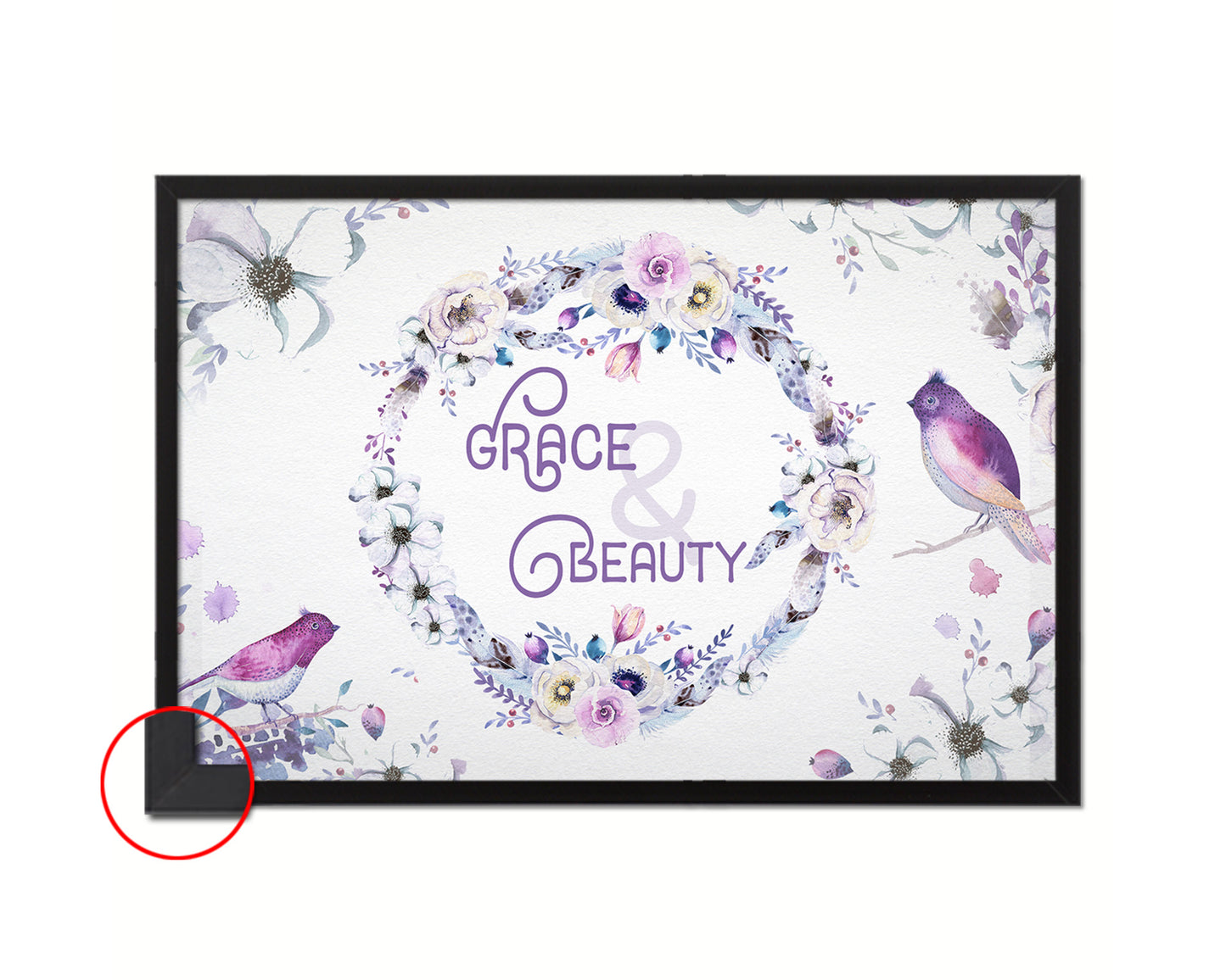 Grace wins Quote Framed Print Wall Decor Art Gifts