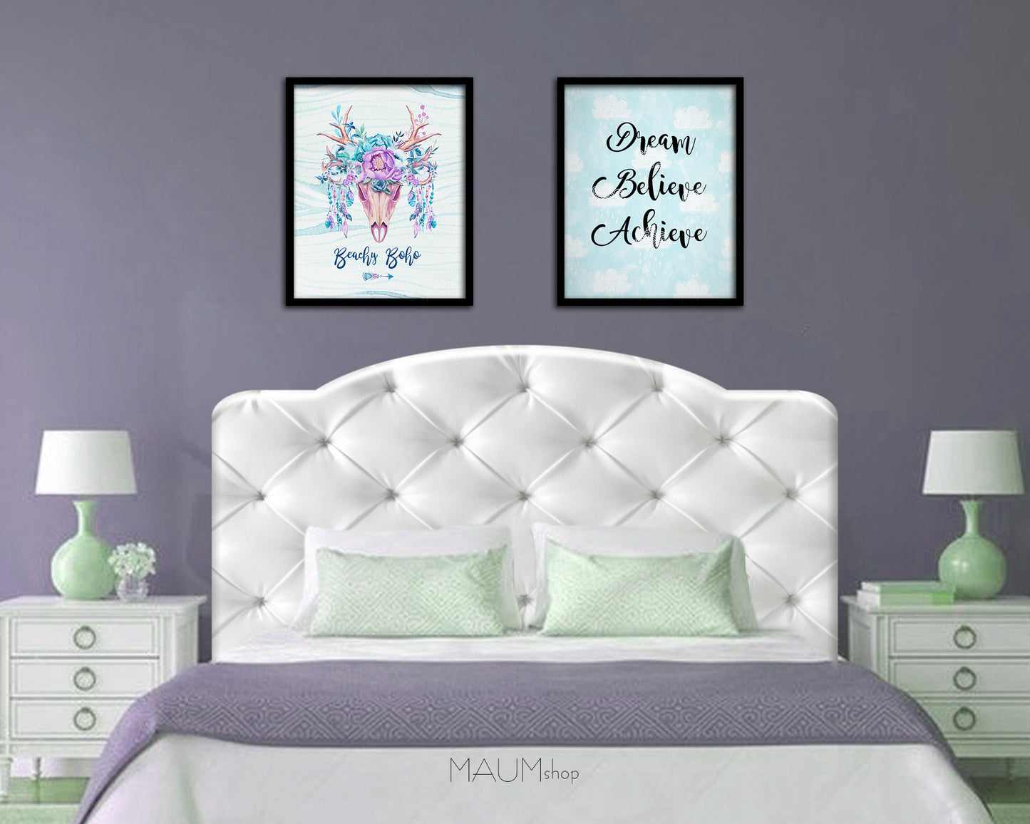 Dream Believe Achieve Quote Framed Print Wall Decor Art Gifts