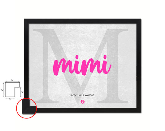 Mimi Personalized Biblical Name Plate Art Framed Print Kids Baby Room Wall Decor Gifts