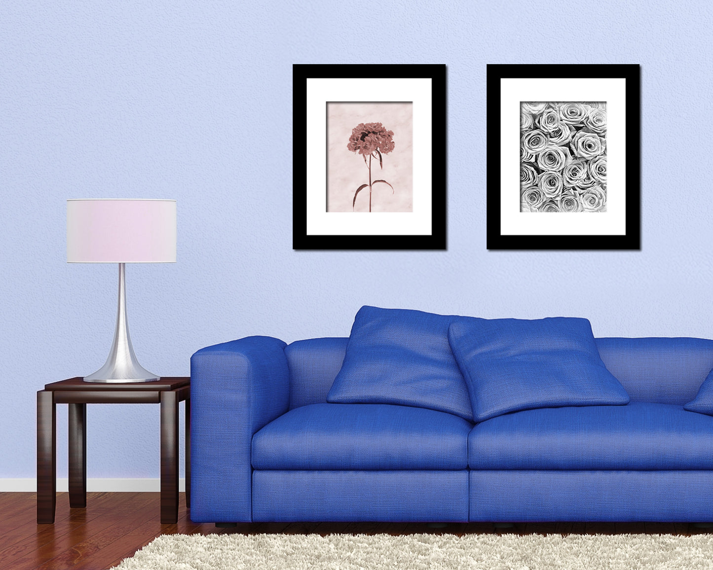 Sweet William Sepia Plants Art Wood Framed Print Wall Decor Gifts