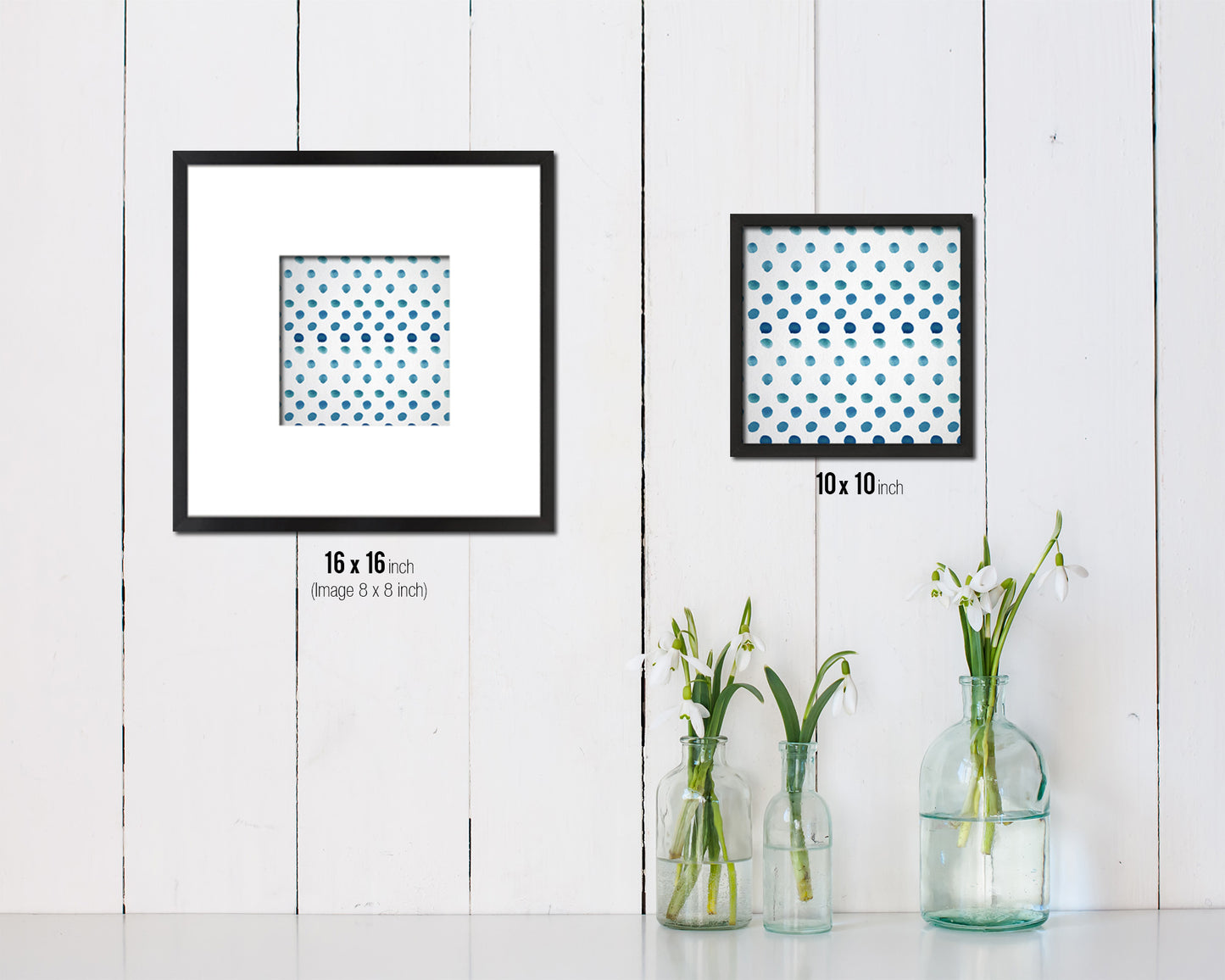 Dots Abstract Artwork Wood Frame Gifts Modern Wall Decor Art Prints