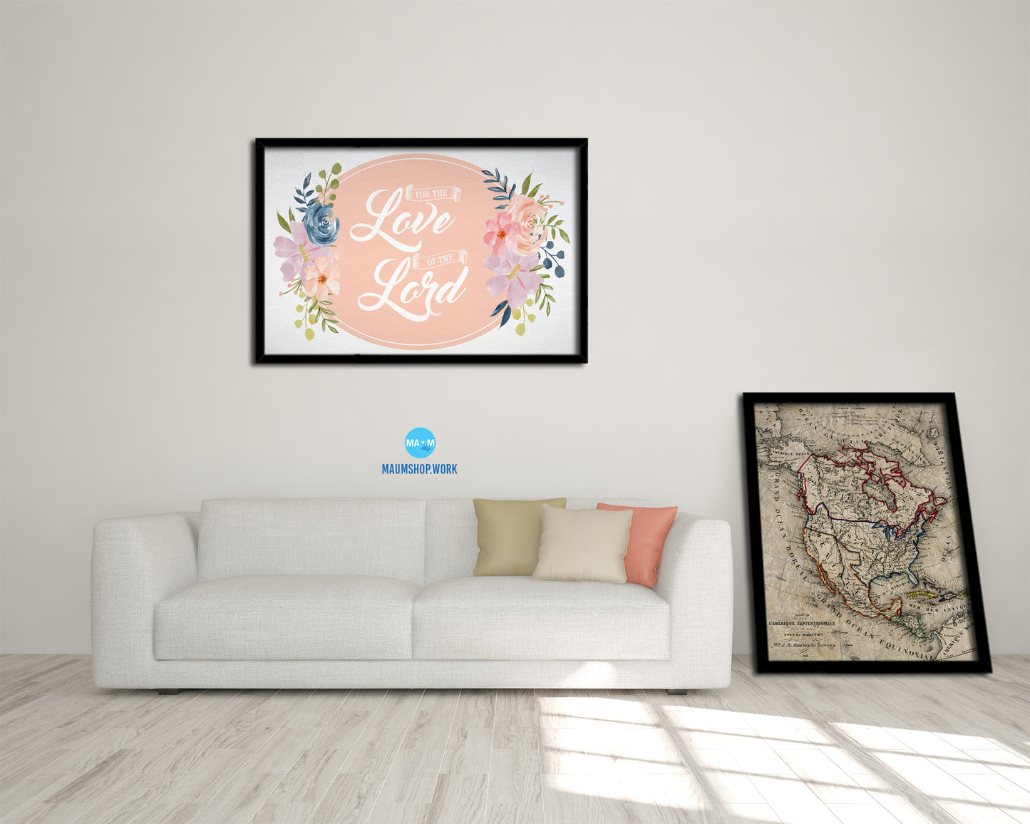 For the love fo the Lord Bible Verse Scripture Framed Art