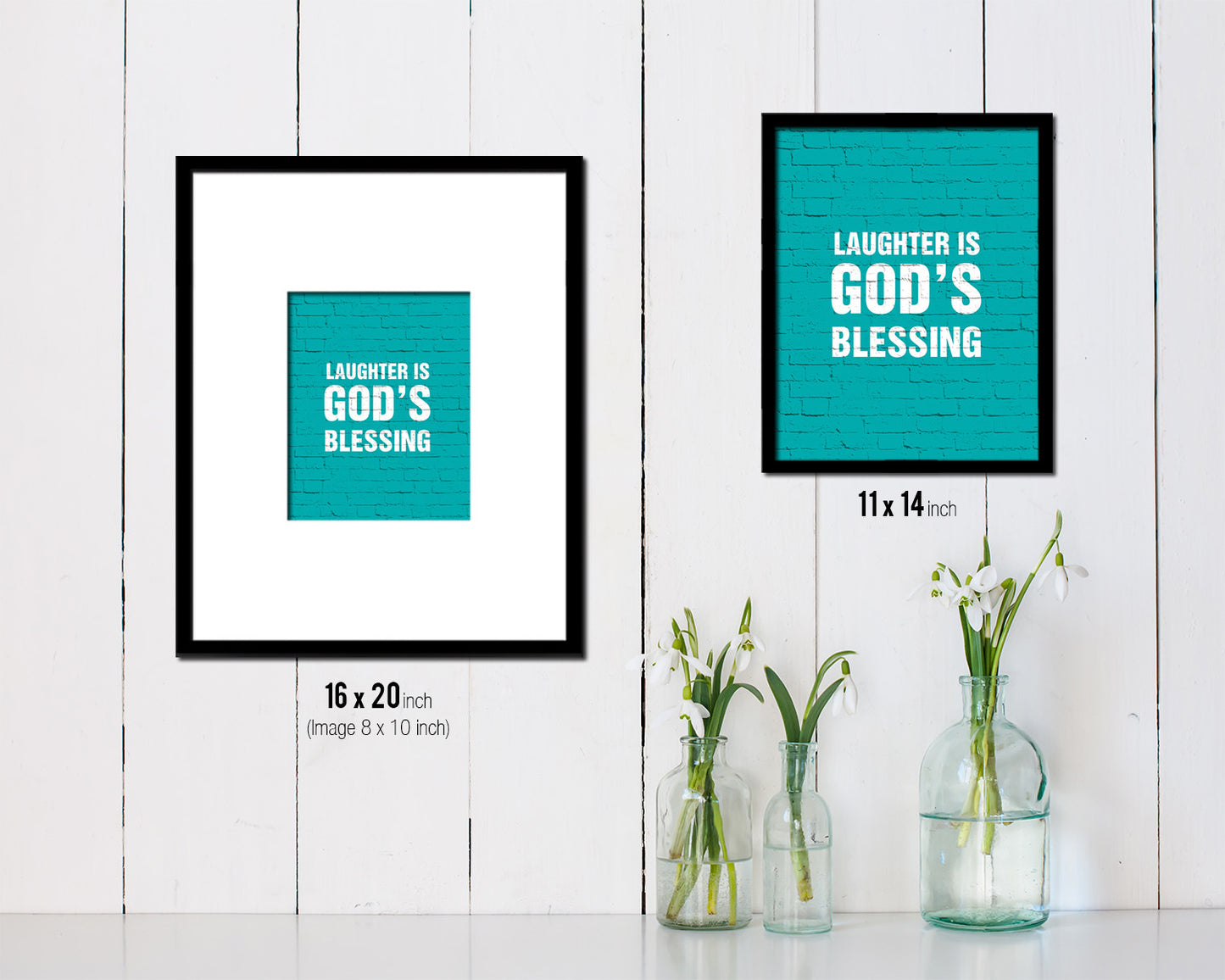 Laughter is God's blessing Quote Framed Print Home Decor Wall Art Gifts