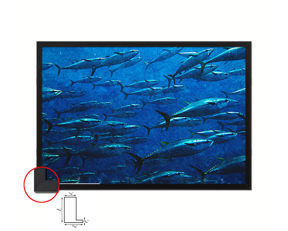 Group of Giant Tuna Artwork Painting Print Art Frame Home Wall Decor Gifts