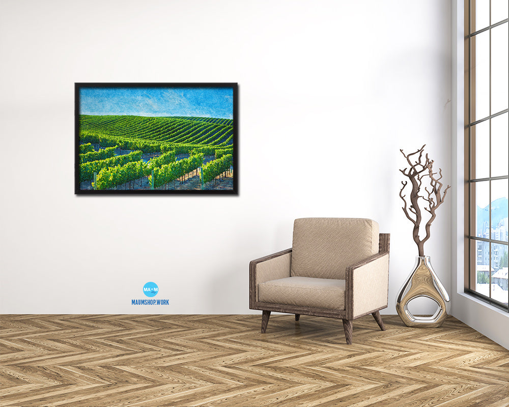 Napa Valley, CA Vineyards Artwork Painting Print Art Frame Home Wall Decor Gifts