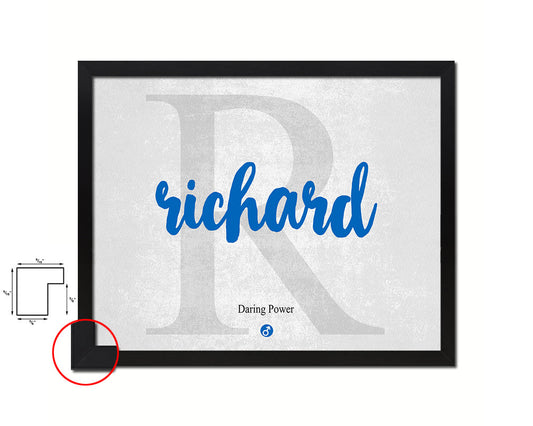 Richard Personalized Biblical Name Plate Art Framed Print Kids Baby Room Wall Decor Gifts