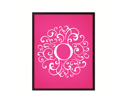 Letter O Mandela Monogram Framed Print Wall Art Decor Gifts