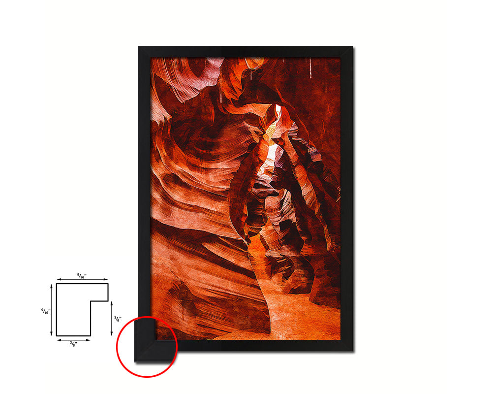 Upper Antelope Canyon, Arizona Northern Arizona Artwork Painting Print Art Frame Wall Decor Gifts