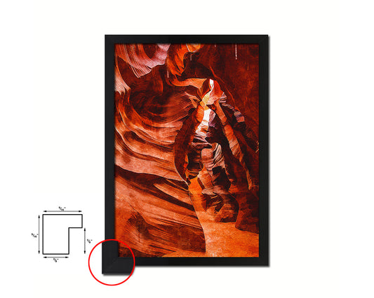 Upper Antelope Canyon, Arizona Northern Arizona Artwork Painting Print Art Frame Wall Decor Gifts