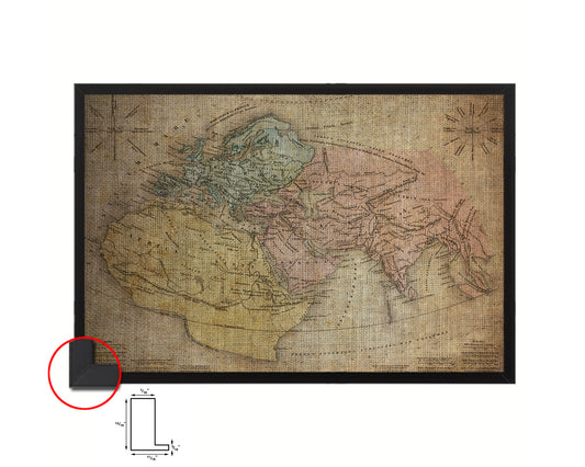 World in the time of Ptolemy Vintage Map Framed Print Art Wall Decor Gifts